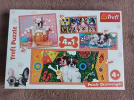 Trefl puzzle stan idealny psy pies 4w1