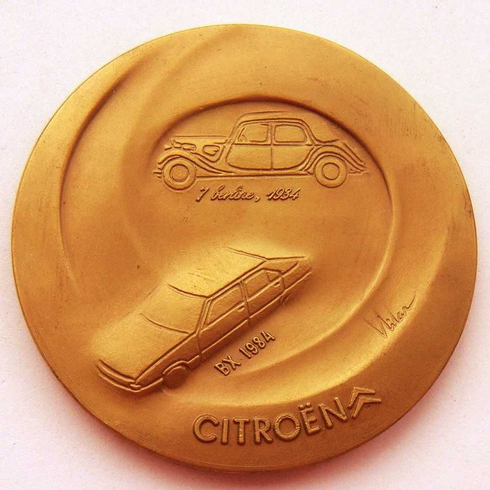 Medalha de Bronze Automóveis Citroën 7 CV 1934 BX 1984 por IRENE VILAR