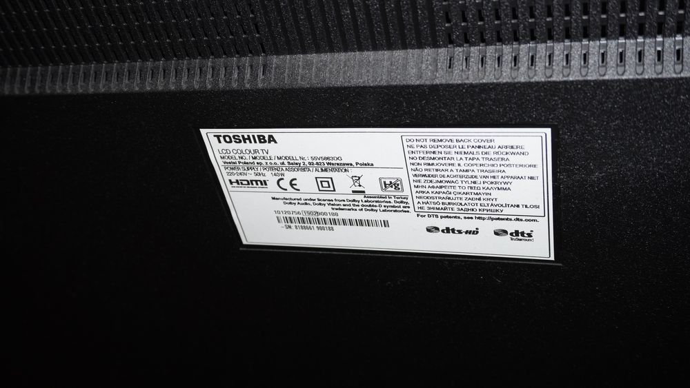Telewizor LED Toshiba 55V5863DG 55 cali 4K UHD