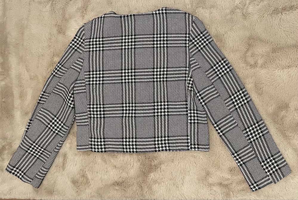 Krótki żakiet w kratę H&M