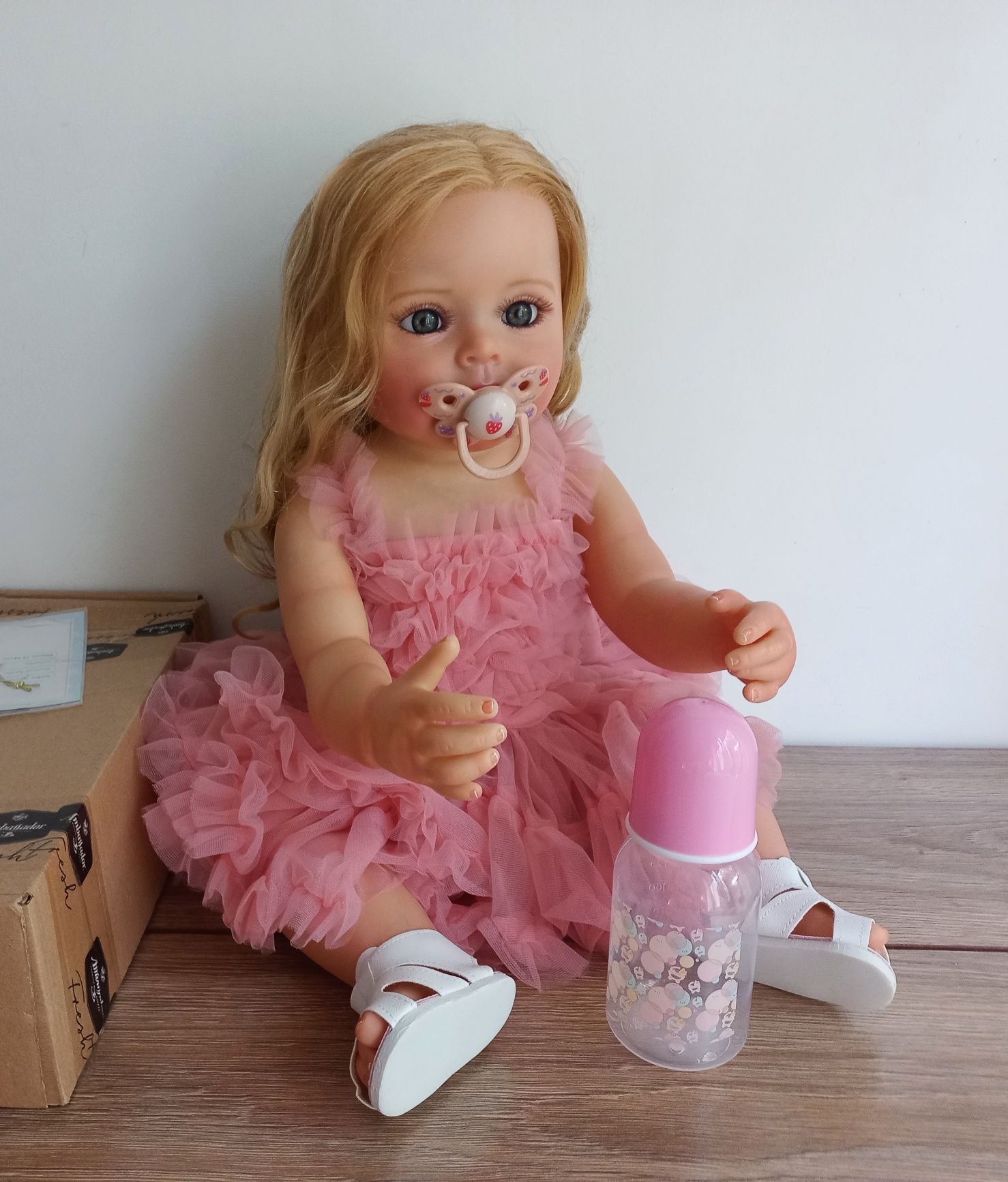 Полностью силиконовая реалистичная кукла реборн 55 см.Новая модель