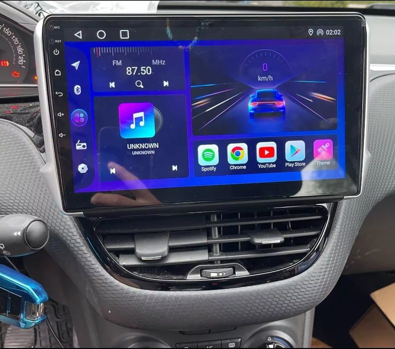 Rádio Android 14 com GPS Peugeot 208/2008 (Novo)