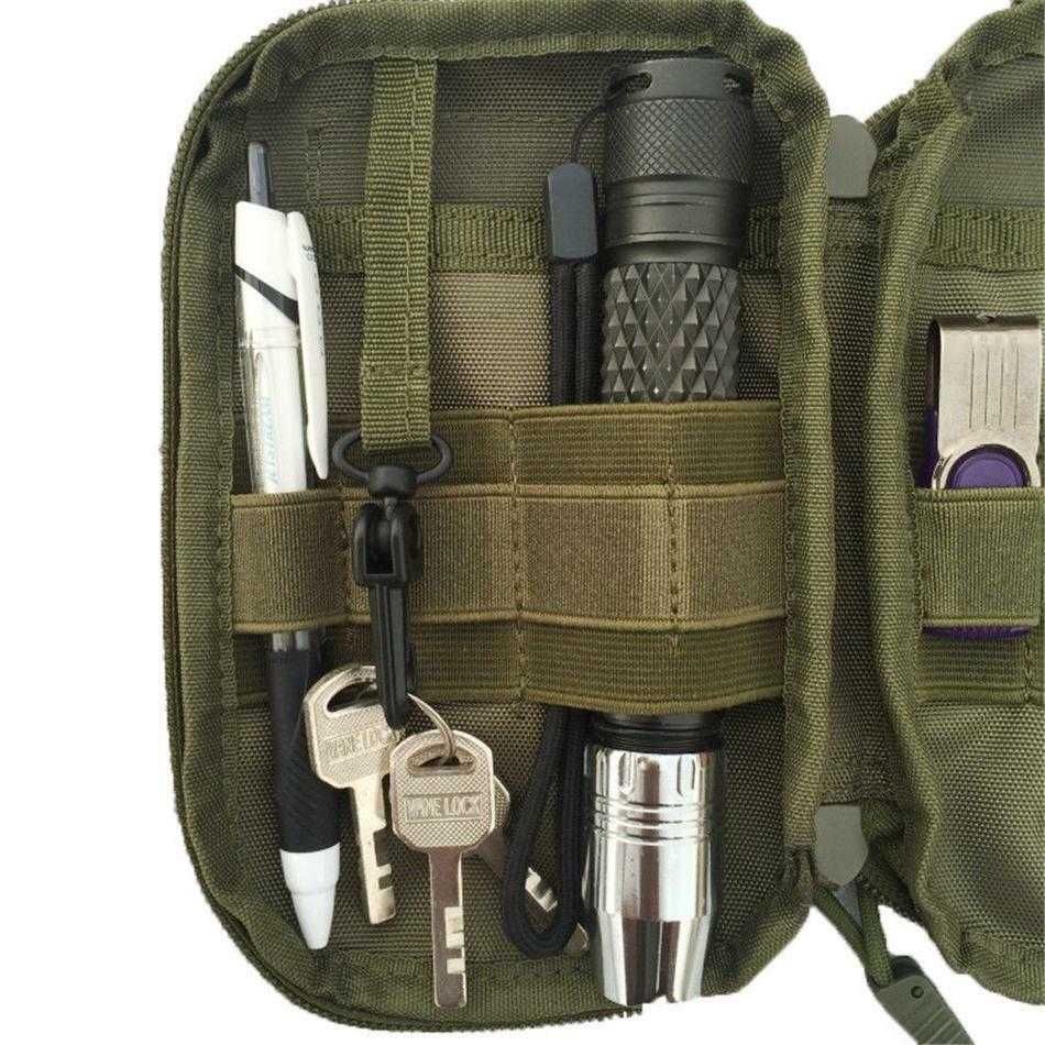 Bolsa EDC com organizador interior.