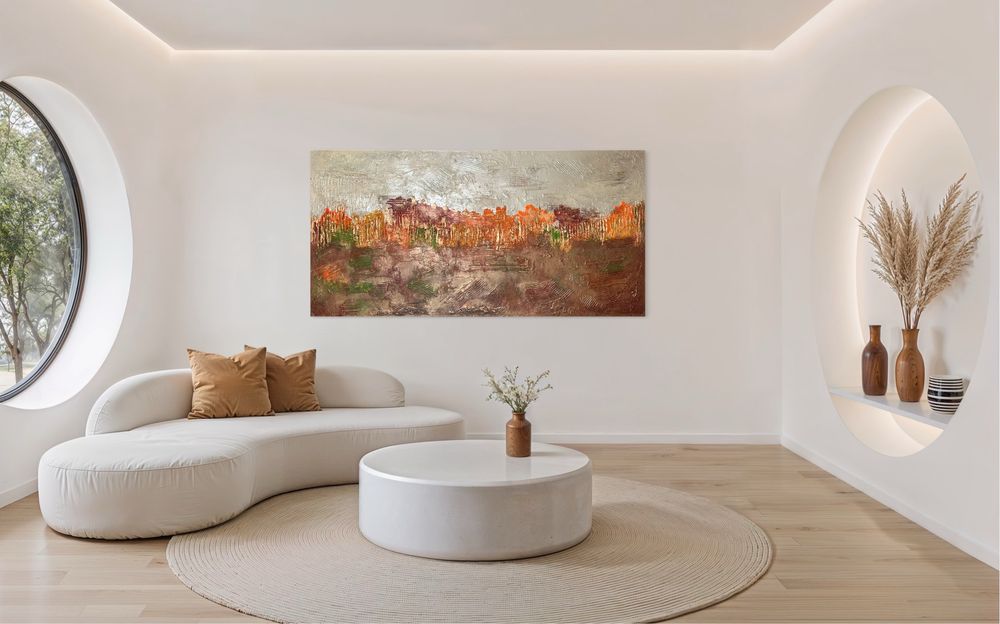 Autumn Warmth 140x70 obraz akryl mix media