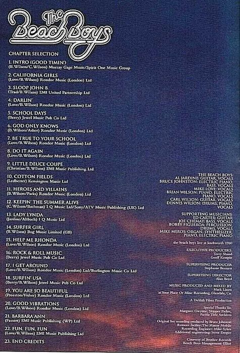 The Beach Boys-Good Timin 'Live England 1980 - DVD -