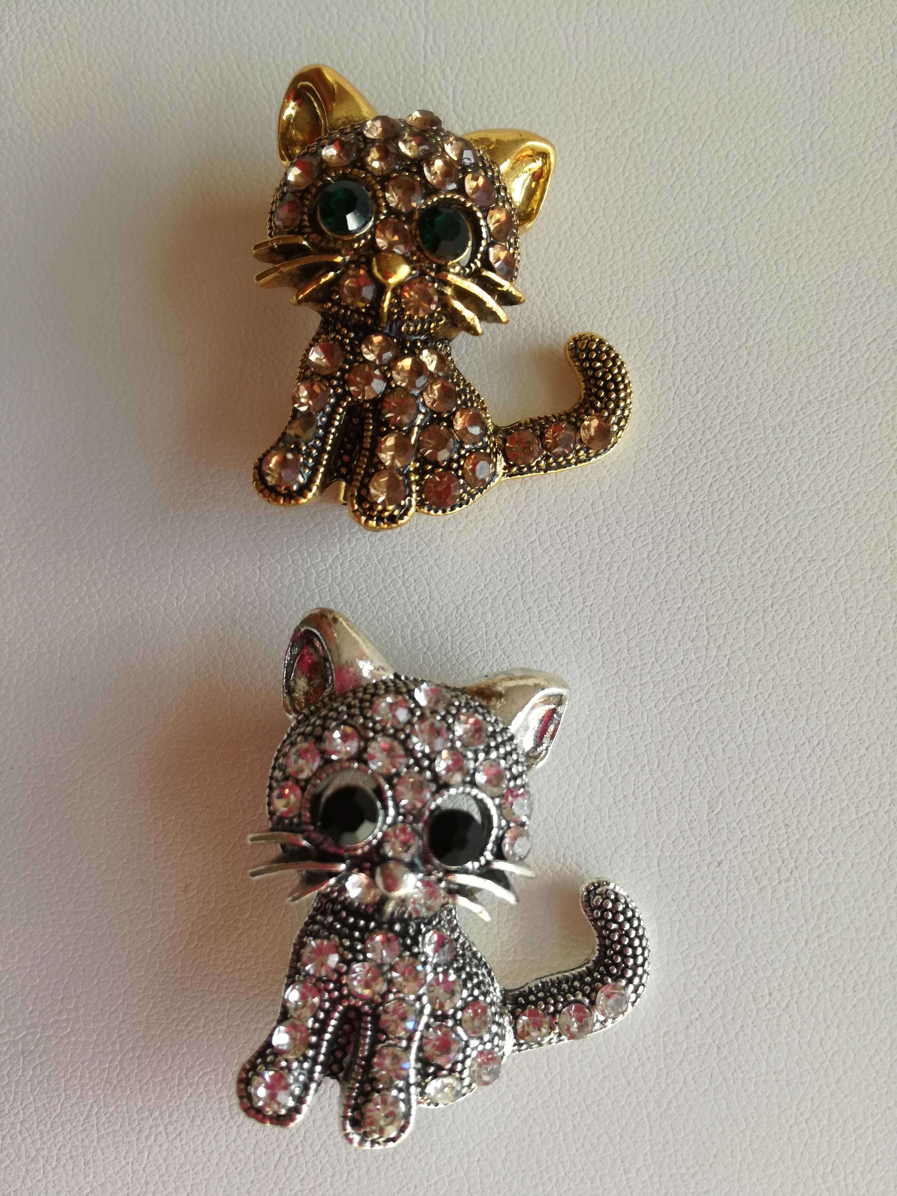 USA_BROSZKA/ZAWIESZKA_nieszablonowa biżuteria-kot/mały słodziak-srebro