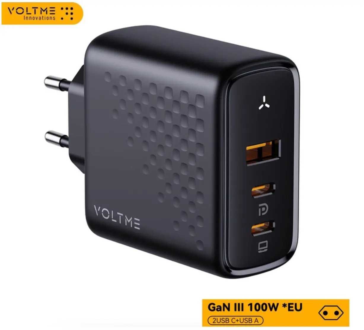 Швидка зарядка для смартфонів планшетів VOLTME 100W GAN 3