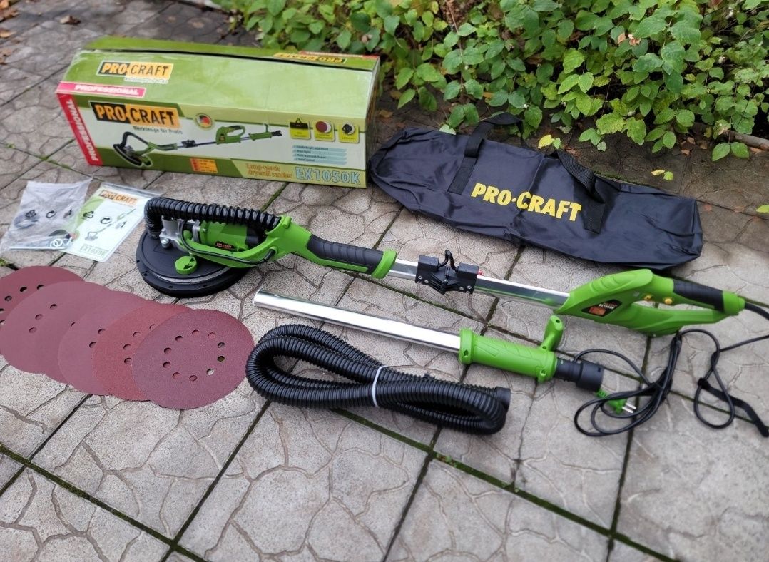 Шлифмашина для стен Жираф ProCraft EX1050K Подсветка+Наждачки Гарантия