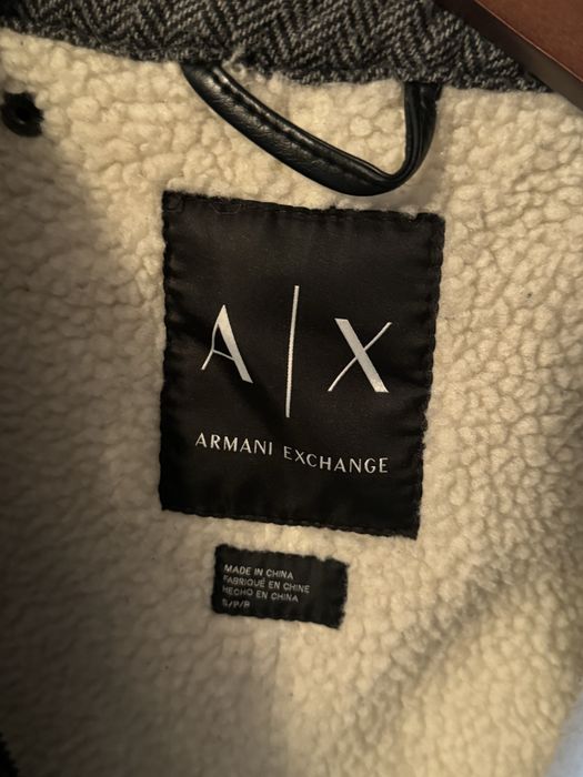 Пальто з еко-шкіри Armani Exchange