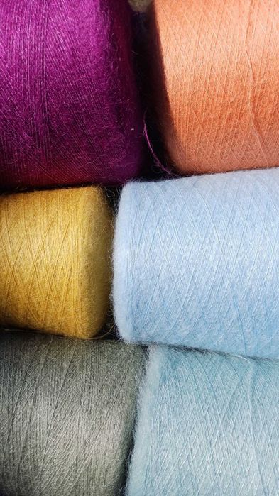 Kid Mohair 75% jedwab 25%. Włóczka z Włoch