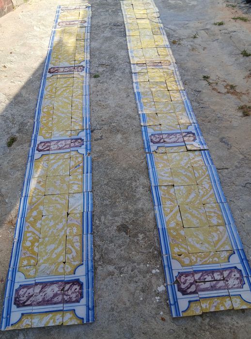 Azulejos portugueses Painel séc XVIII 7.28 cm x 0.42