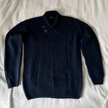 Sweter jak NOWY z wykładanym kołnierzem L