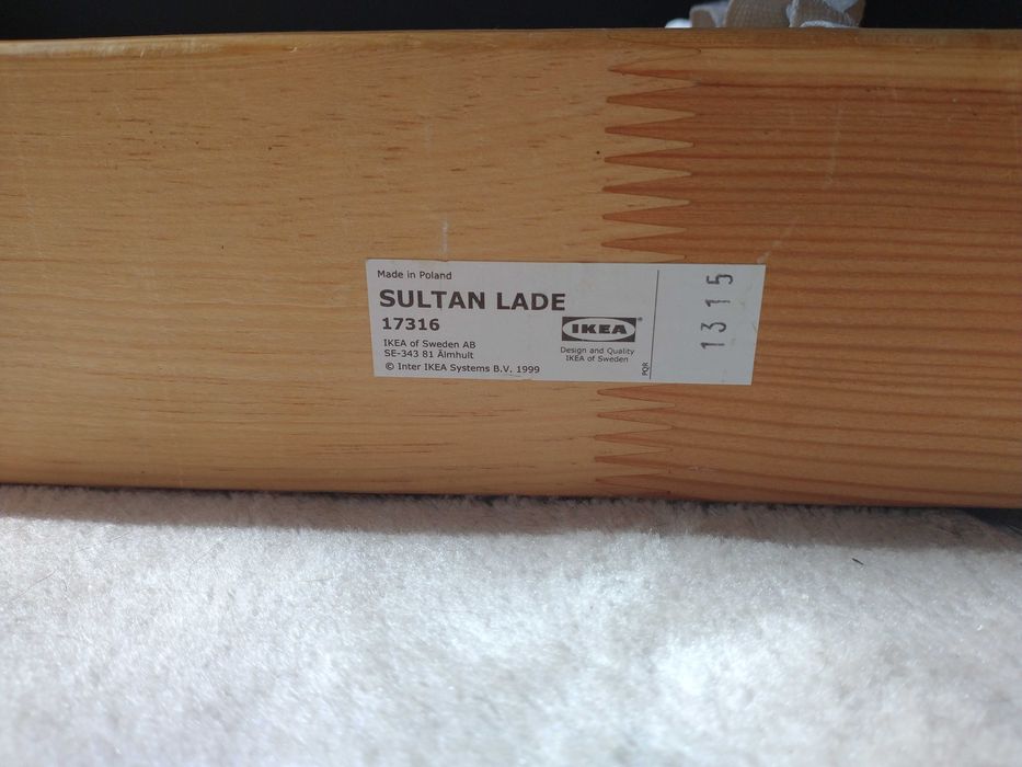 stelaż do łóżka z litego drewna, 80 x 200cm, marki Ikea