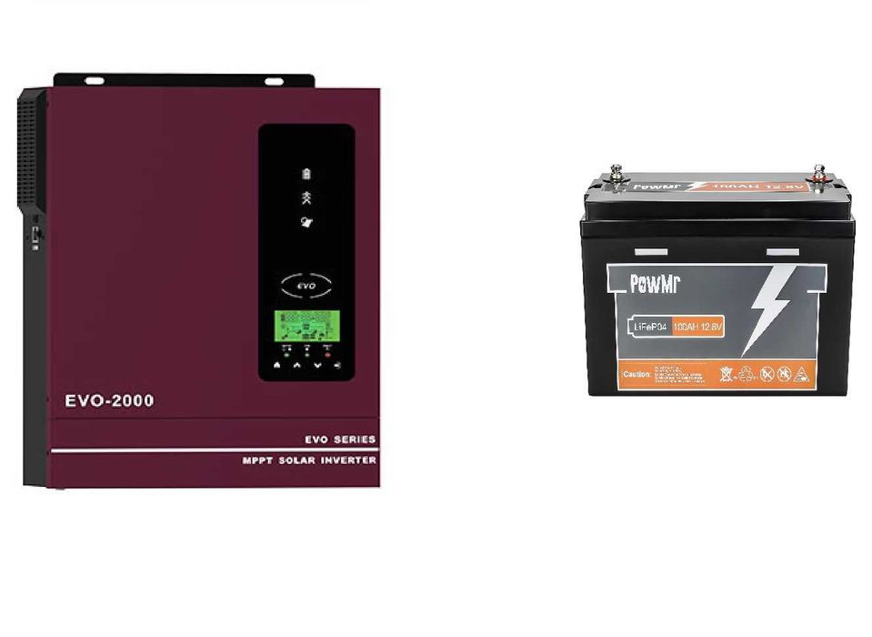 Комплект Інвертор Anern AN-SCI-EVO-2000,12V+АКБ POW100AH-12.8V LiFePO4