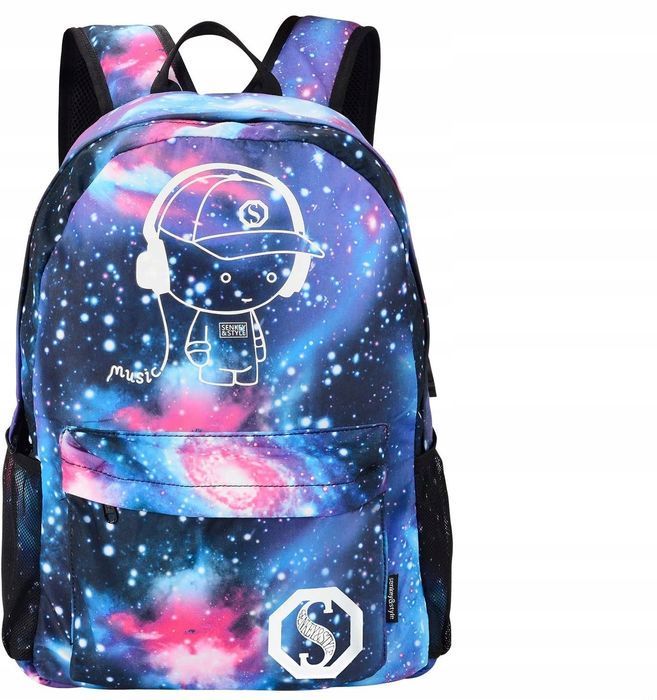 Plecak Galaxy Świecący Szkolny Senkey&Style