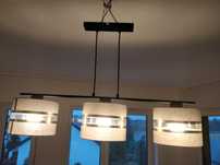 Lampa wisząca abażur 3płomienna+3 żarówki!!