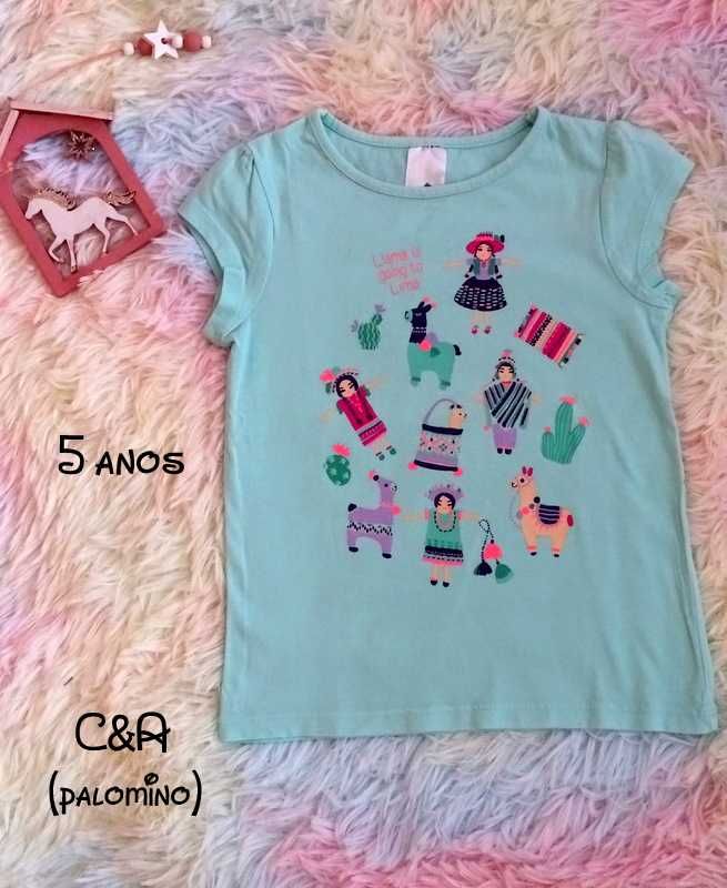 T-shirt menina C&A 5 anos, Nova