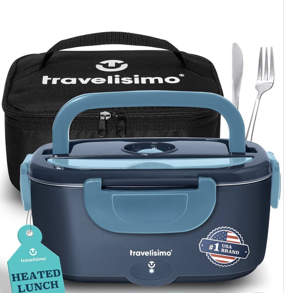 Lunch box, o mocy 80 W, 1,5 l, ze stali nierdzewnej,ład. samochodowa