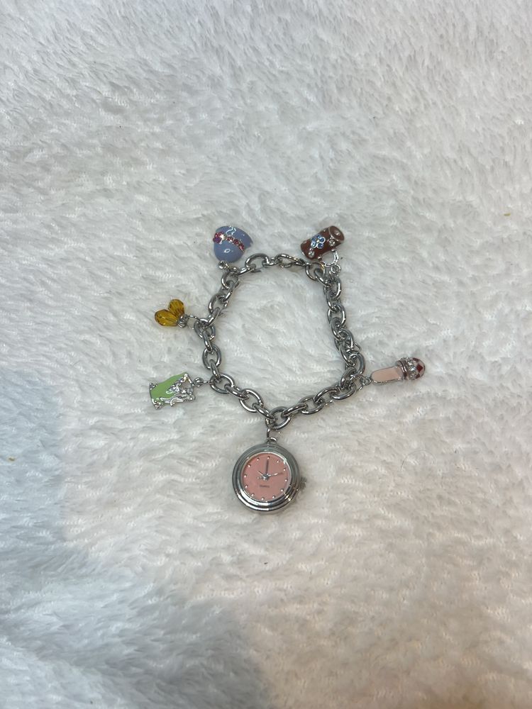Bransoletka zegarek Quartz zawieszki wisiorki kolorowa multicolor 28