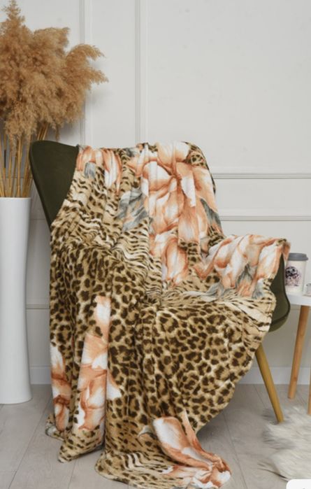 Плед- покривало двоспальне розмір  200*220 Koloco (махра\мікрофібра