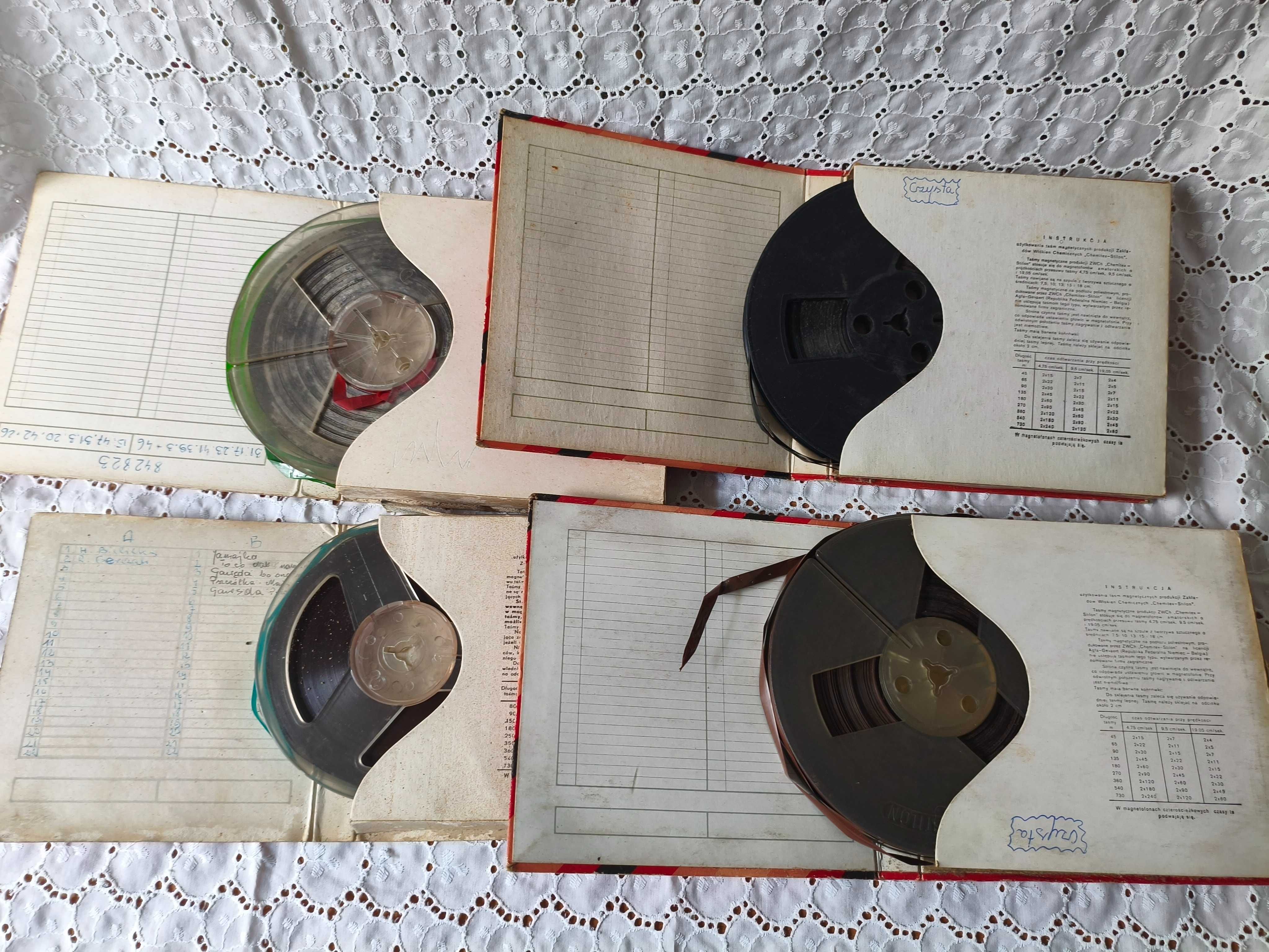 Taśma magnetofonowa szpulowa PRL 4szt