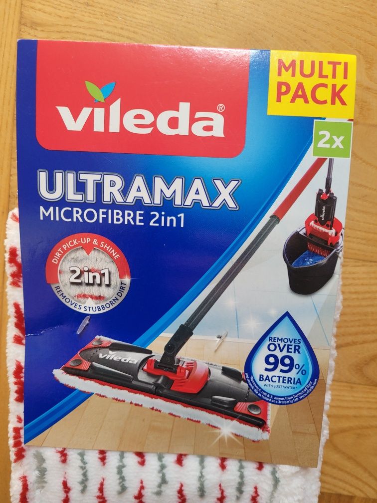 NOWY zestaw 2 wkłady do mopa Vileda Ultramax pad mop 2in1 Microfibre