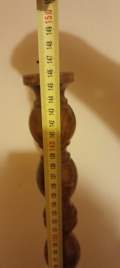 Stara dębowa lampa stojąca,podlogowa