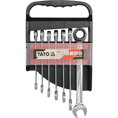 Klucze płasko-oczkowe 7el grzechotka Yato YT-0208