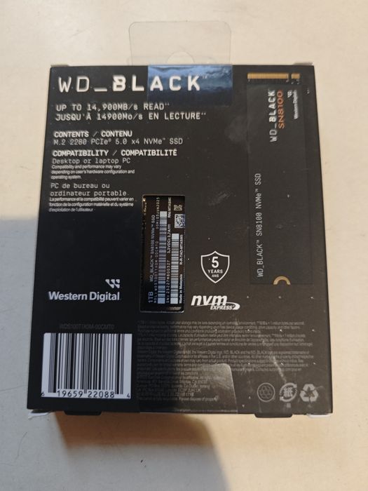 SSD накопичувач WD BLACK SN8100 1 TB (WDS100T1X0M WDC)