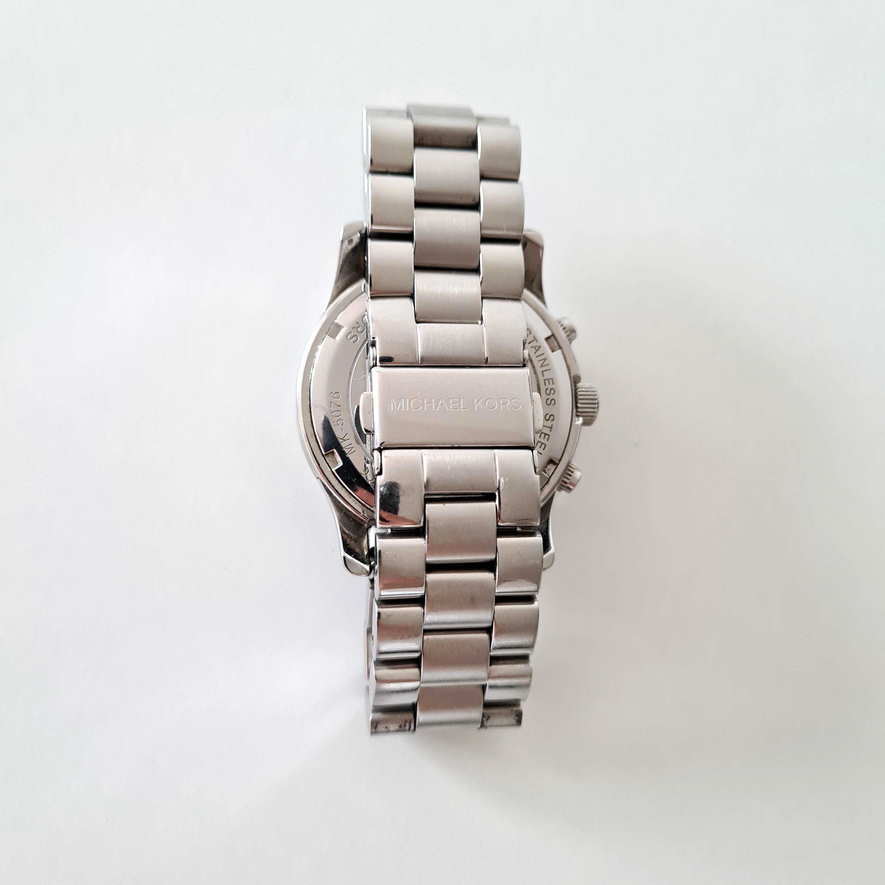 Michael Kors zegarek damski srebrny bransoleta MK5076