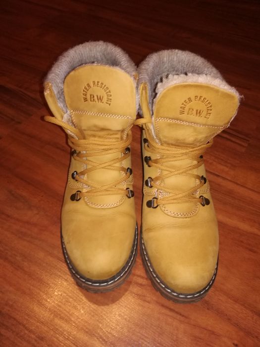 Buty damskie zimowe trapery ocieplane Best walk żółte rozmiar 39