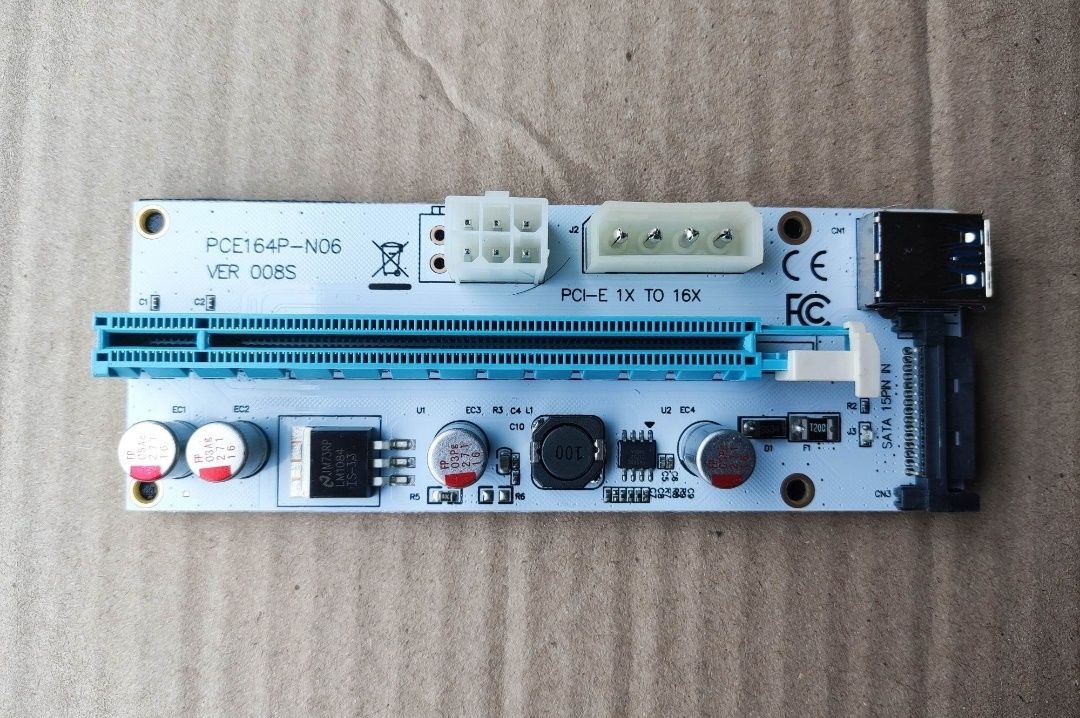 Райзер 008S универсальный - MOLEX/SATA/6pin sata молекс серверный 6pin