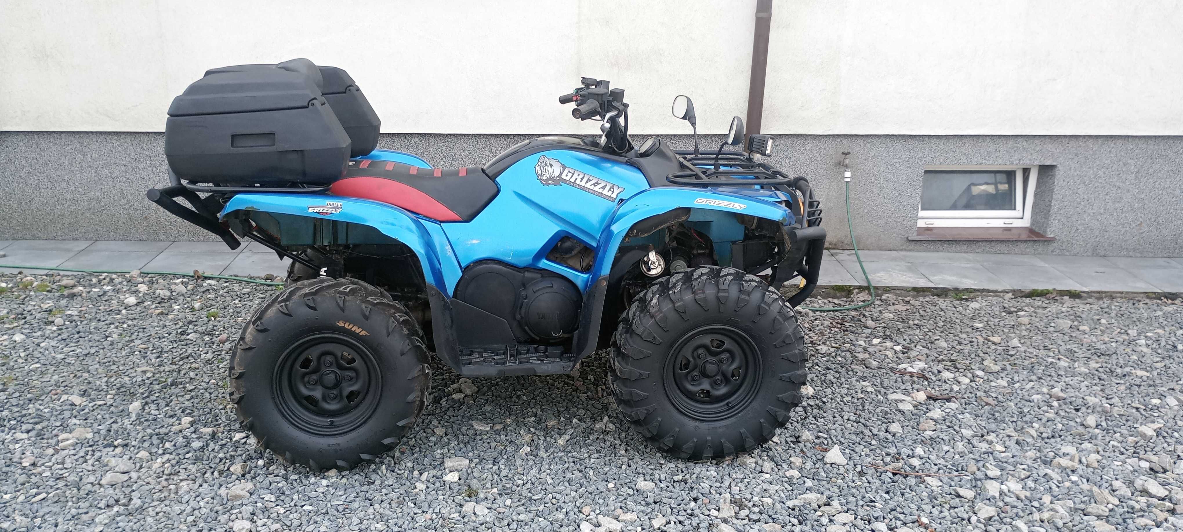 Yamaha Grizzly 700 EPS 4x4 zarejestrowany kufer wyciagarka doinwestowa