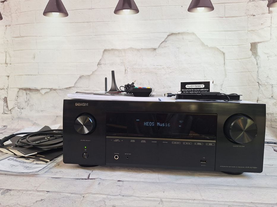 Mocny  Denon AVR-X2700H Wi-FI BT 8K HDR e-ARC Heos 7.2