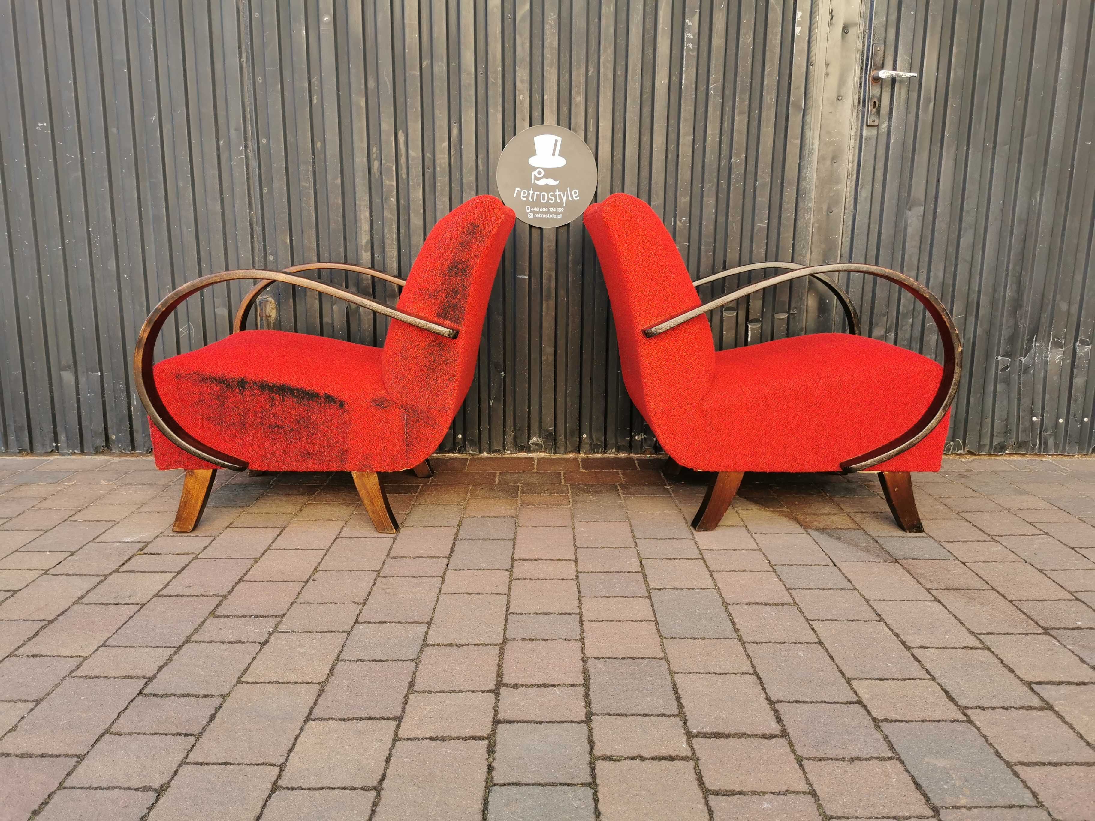 Fotel ART DECO proj. J. Halabala, Czechosłowacja '30-'50, Retro