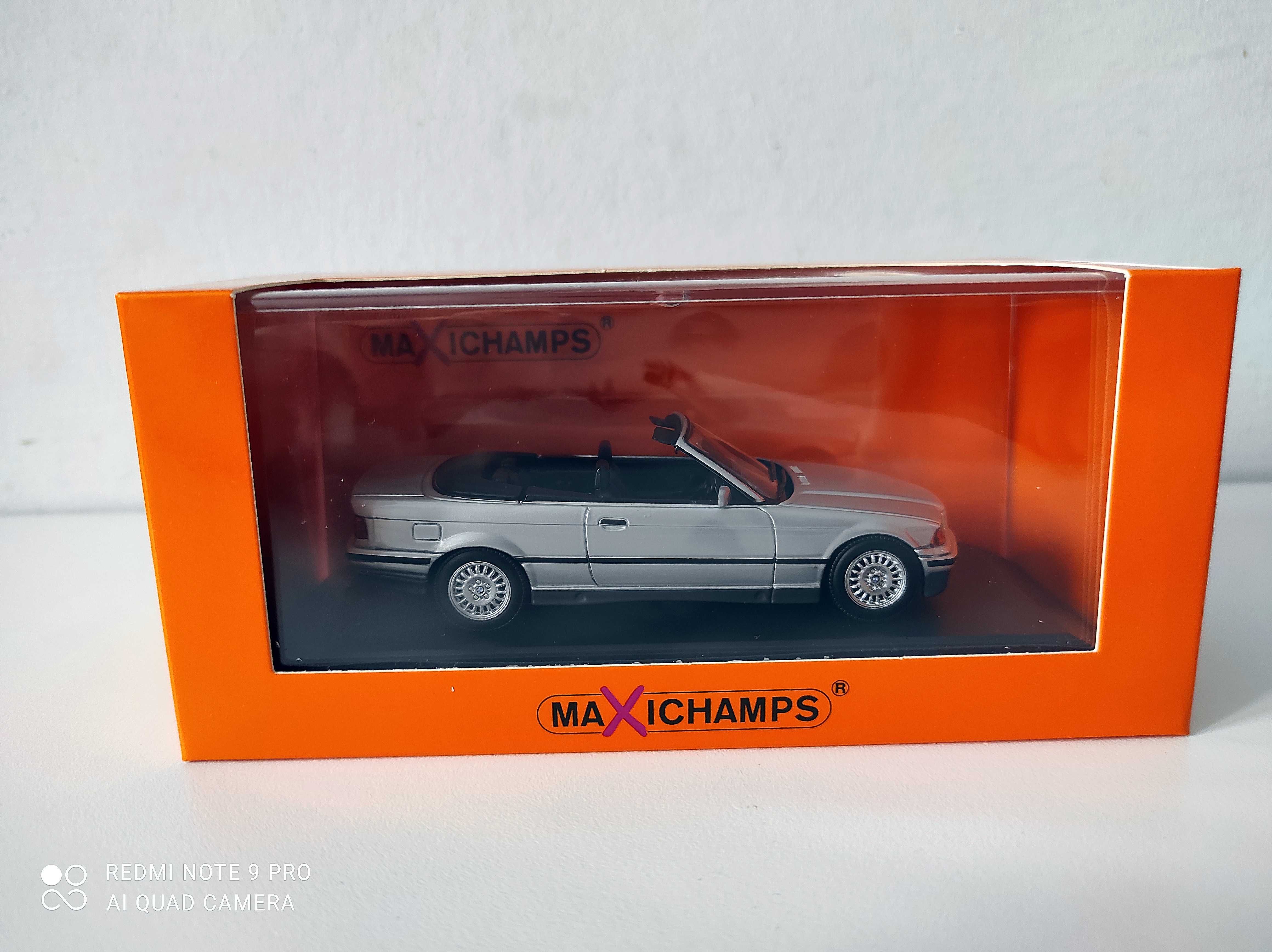 BMW 3 SERIES CABRIOLET 1993 E36 - Srebrny Minichamps 1:43