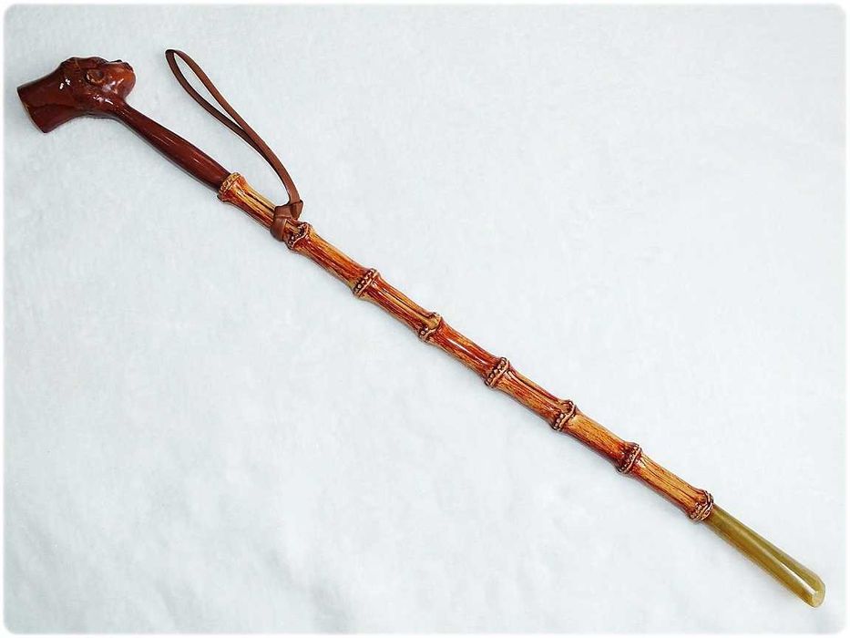 Kolekcjonerska Łyżka do butów z drzewa bambusowego '' Głowa murzynki '