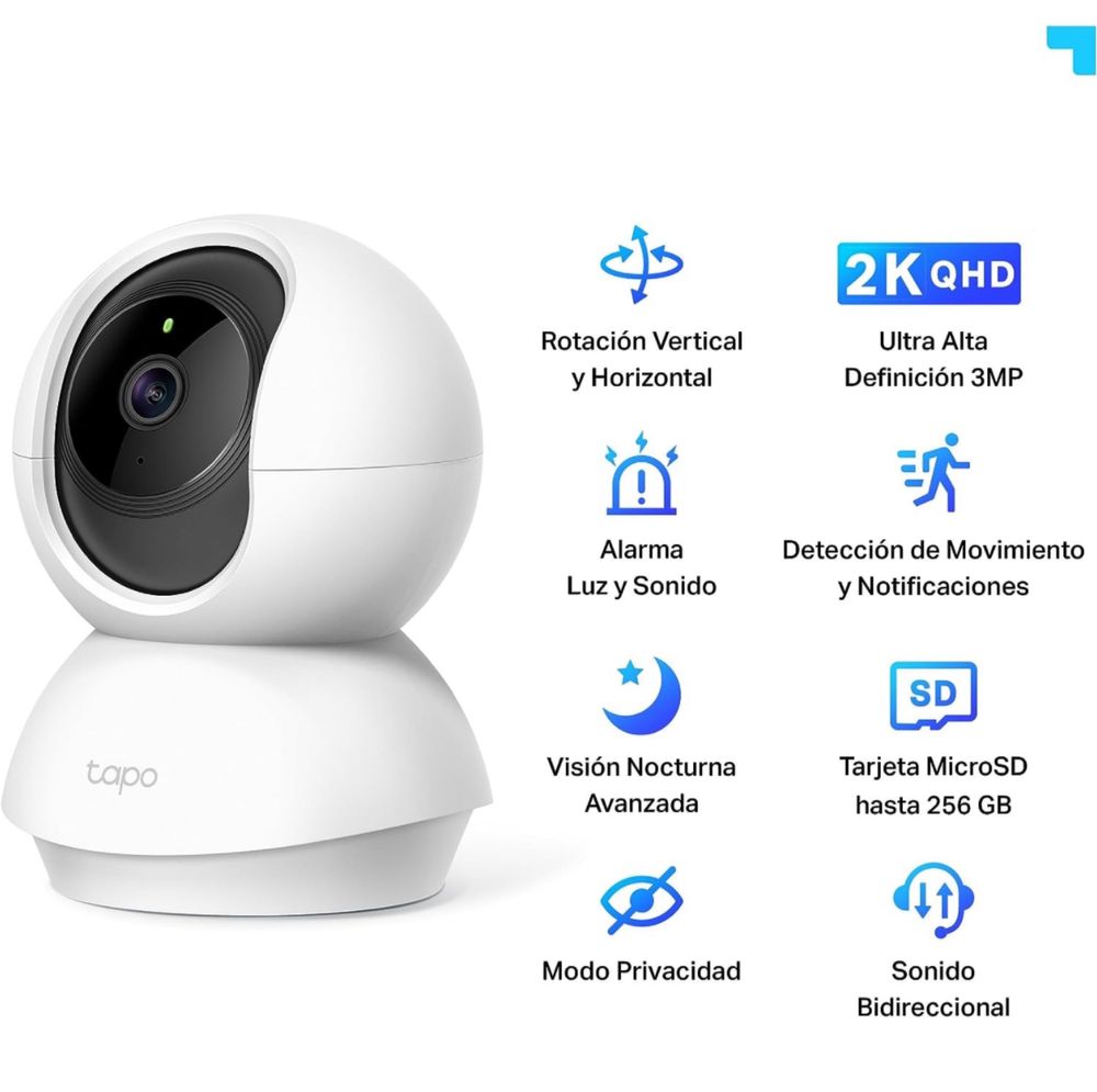 Câmera de vigilância 2K 360° WIFI Tapo C200 | C210 | C220 (NOVO)