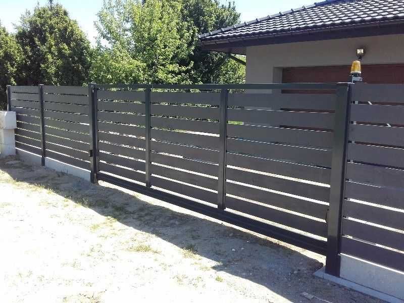 Przęsło metalowe Contrasto palisada ogrodzenie palisadowe bramy