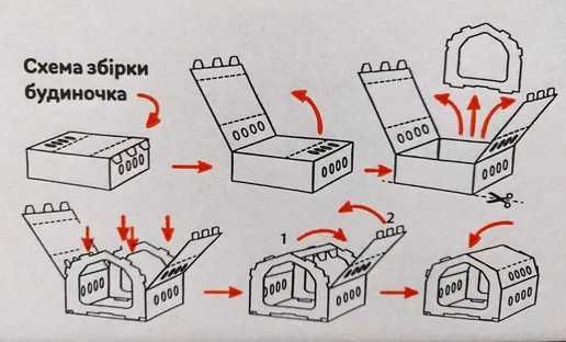 Картонна лежанка кігтеточка WellCat Mini когтеточка дралка + будиночок