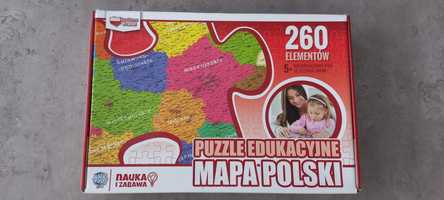 Puzzle edukacyjne mapa Polski 260 el.