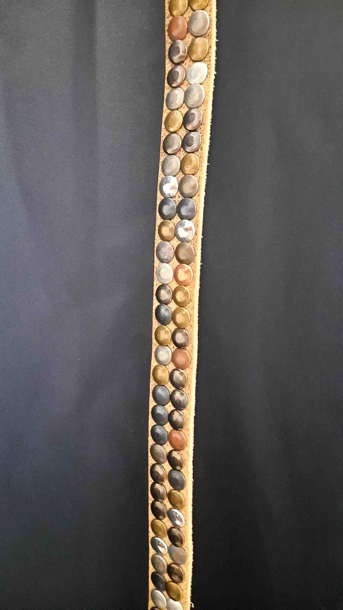 Nowy pasek – Tara, 120 cm, styl nabijany pinezkami