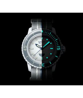 Часы Blancpain × Swatch Bioceramic Scuba Fifty  'Antarctic Ocean