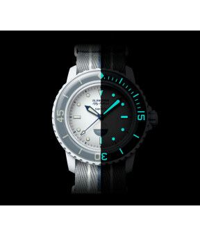 Часы Blancpain × Swatch Bioceramic Scuba Fifty  'Antarctic Ocean