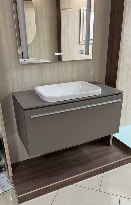DURAVIT (Німеччина) базальт матовий тумба зі стільницею і раковиною