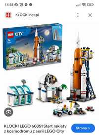 Klocki LEGO start rakiety z kosmodromu
