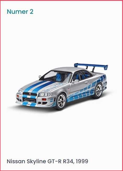 Szybcy i Wściekli Nissan Skyline GT-R R34 1:43 Deagostini #2 i inne!