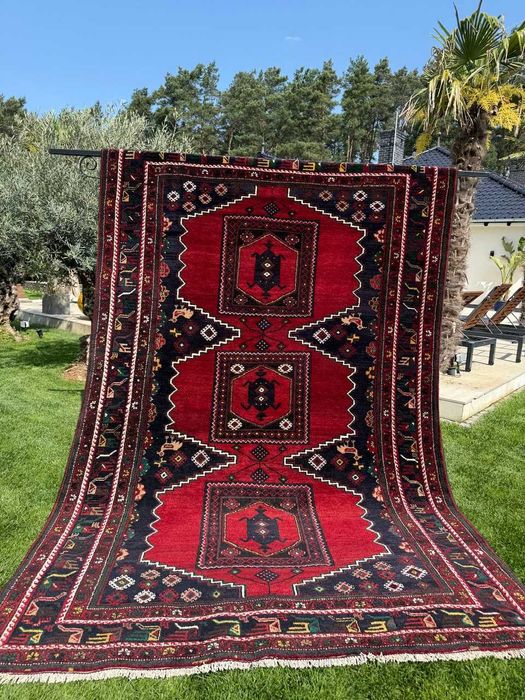 Jak nowy wełniany kaszmirowy dywan perski Hamadan 325x210 gal 25 tyś