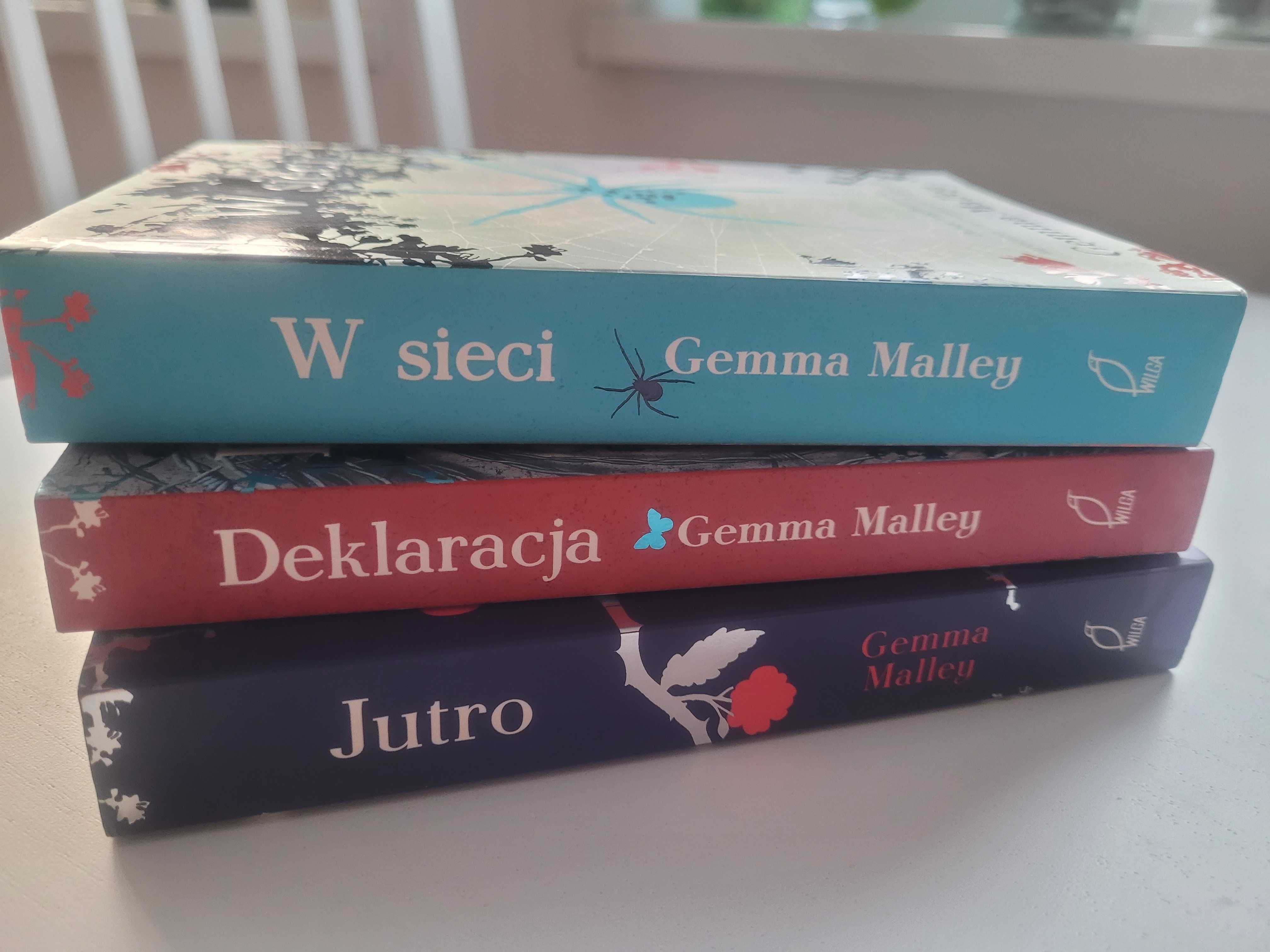 Książki Gemma Malley, trylogia "Deklaracja" + "W sieci" + "Jutro"