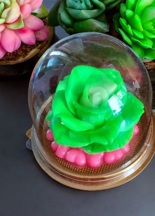 Dekoracyjne mydło w kopule   Prezent dla niej • Kwiatowy design